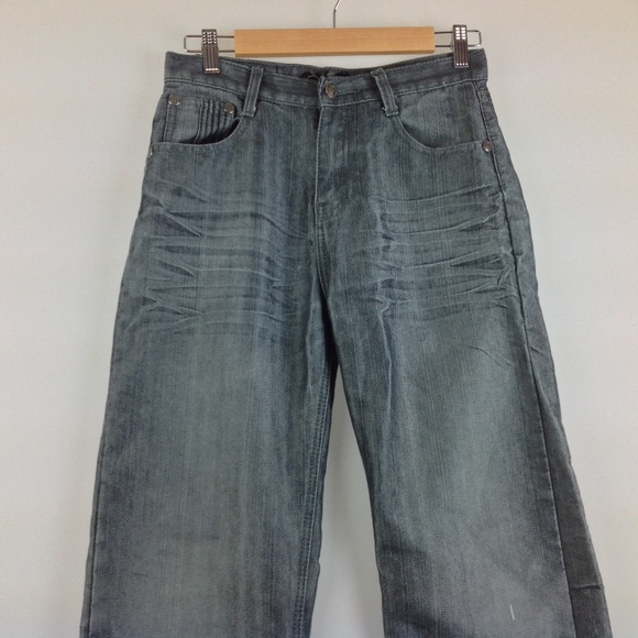 Old Skool Jeans Girls 18 Distressed Gray - Picture 2 of 7